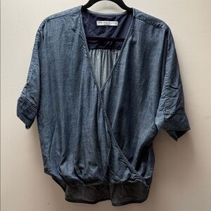 Trina Turk Denim Blue Shirt
